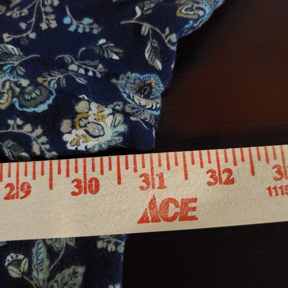 Croft & Barrow Womens Floral Split Neck Short Sleeve Top Plus 4X 100% Cotton - Picture 7 of 8